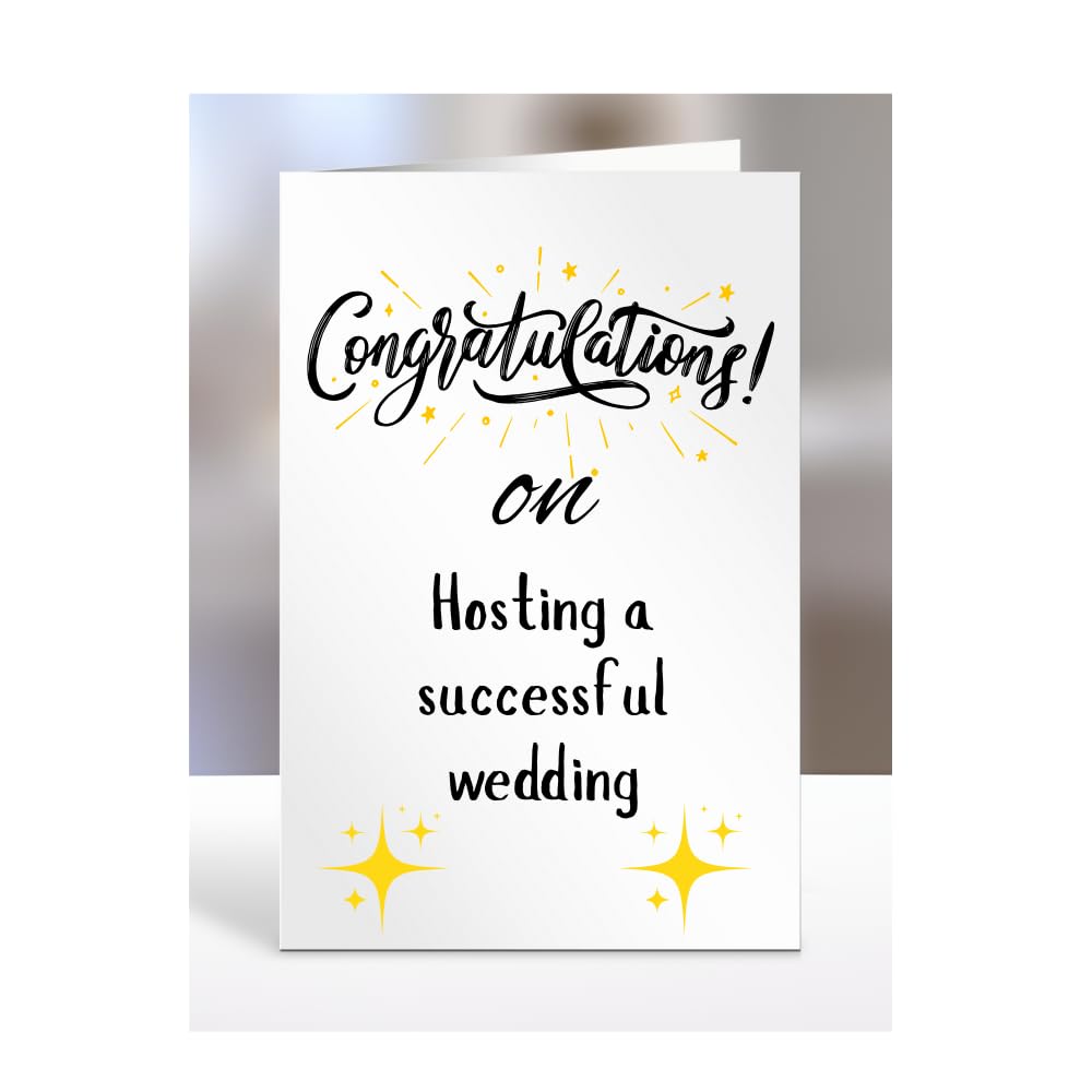 Congratulations on Hosting a successful wedding Card, Gifts for Men or Women, Presents for Christmas, Greetings Card, Him, Her, Female, Male, A5-113_250