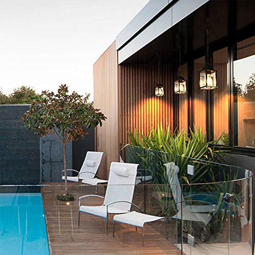 E27 Hangende Lampen Buiten Hanglampen Zwart Retro IP23 Plafondverlichting Vintage Industriële Metalen Hanglampen… - Afbeelding 4