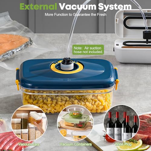 Vacuum Sealer Machine Food Vacuum Sealers for Sous Vide Cooking, 4-in-1 Easy Options, Food Preservation with Vacuum Bags-White