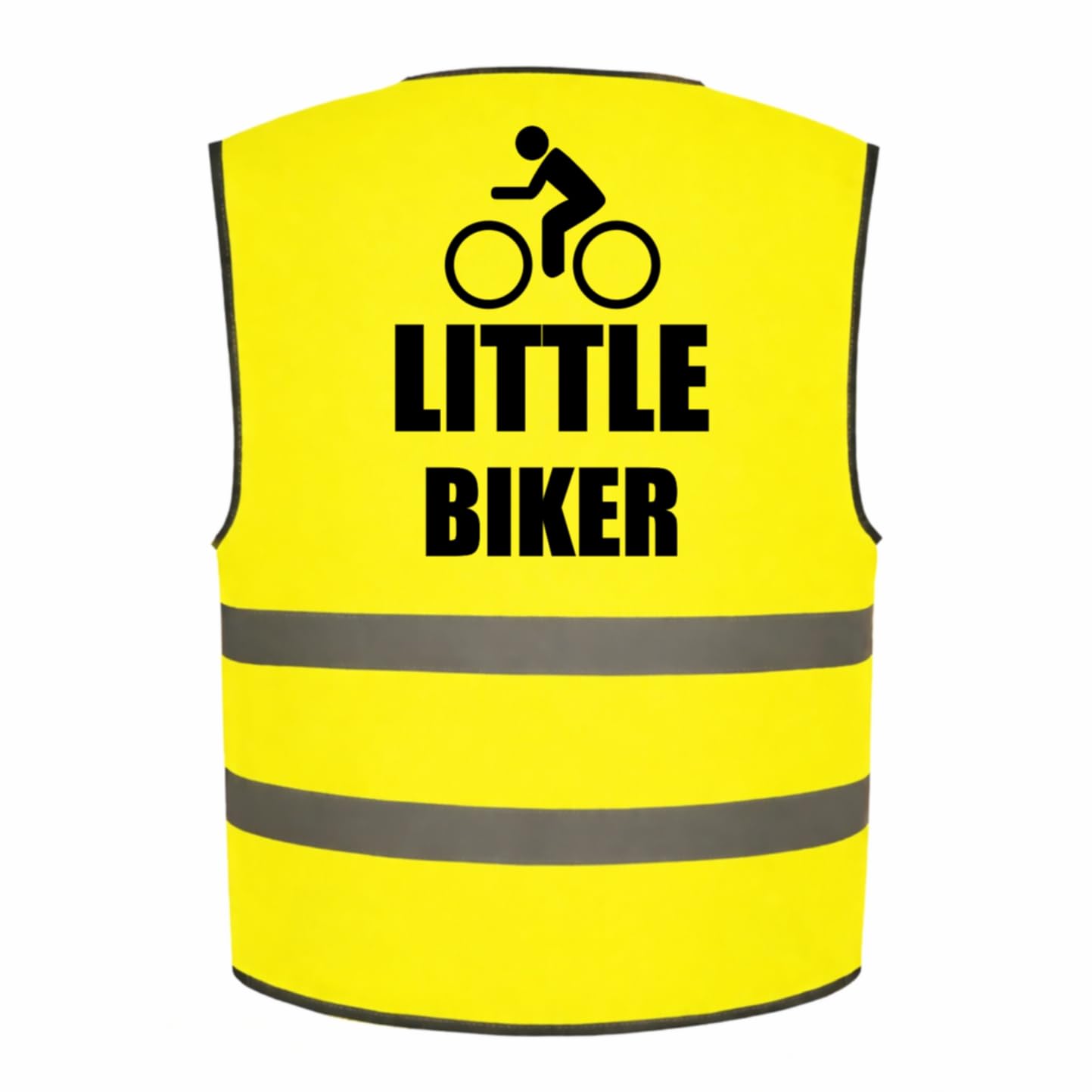 Brook Hi Vis Uk Yellow Brook Hi Vis Little Biker Kids Hi Vis Vest Children's High Visibility Reflective Safety Waistcoat Cyclist Cycling, Add Child's Name To The Front, Personalised