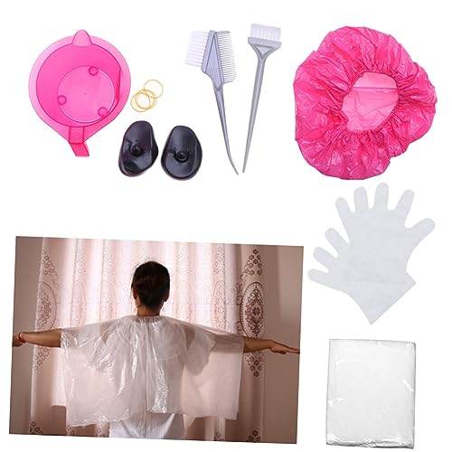 Ipetboom 7pezzi Kit Per Tintura Capelli Con Pennello Pettine e Ciotola Durevoli Guanti Ed Cappucci Usa e Getta Per Colpi Di Sole e Colore Te Accessori Salone e Uso Domestico Colore Casuale