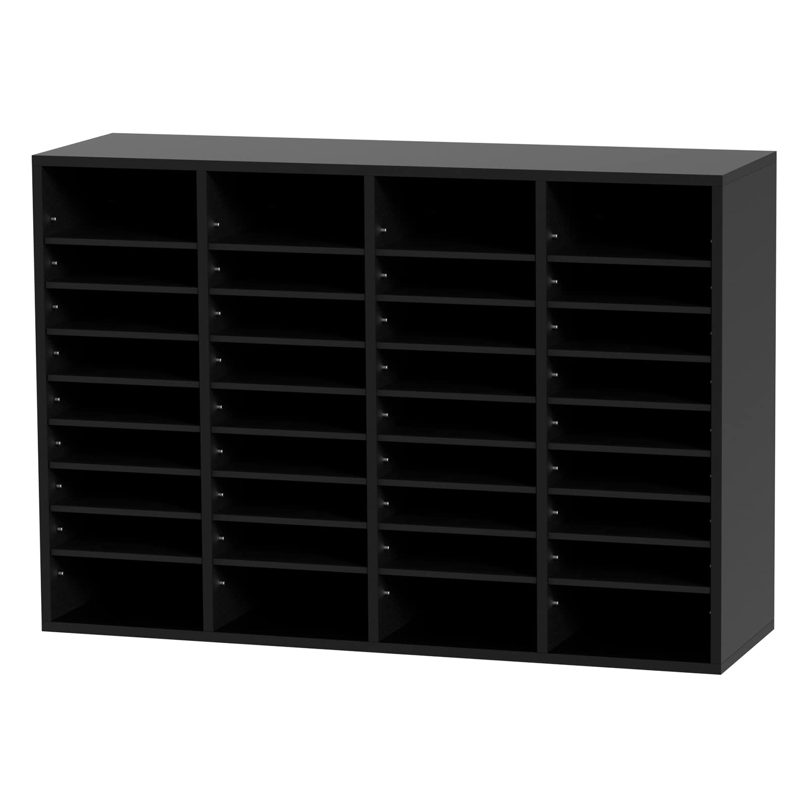 VEVOR Organizzatore per Documenti in Legno 36 Scompartimenti Nero Carico Singolo 10kg Rimovibili e Regolabili, Portadocumenti 99,7 x 30,5 x 68 cm per Libri Documenti Fumetti Moduli 36 Scompartimenti