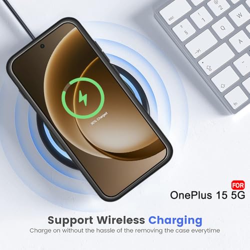 Image of TheGiftKart Hybrid Shockproof Back Cover Case for OnePlus 15 5G Compatible with MagSafe | Hard Back Cover for OnePlus 15 5G (PC & TPU, Transparent Clear Back, Black Sides)