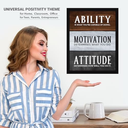 Image of Chaka Chaundh - Suitable Motivational Quotes frames for OFFICE & STUDENT- Framed Posters with Frame - Attitude Quotes Wall Frames - Ability Photos with Quotes - (14 X 11 inches)