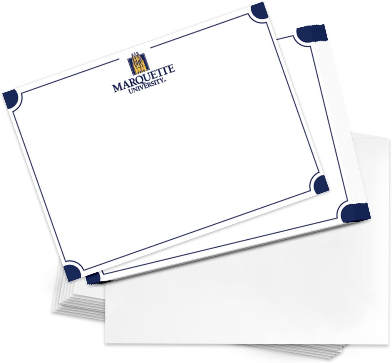 Desert Cactus Marquette University 10 Pack Notecards Stationery Cardstock Golden Eagles MU Includes Envelopes Memo Party Thank You (Notecard 4b)