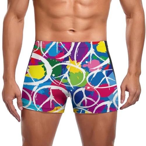 Slip de bain Peace and Love pour homme, un maillot coloré et confortable
