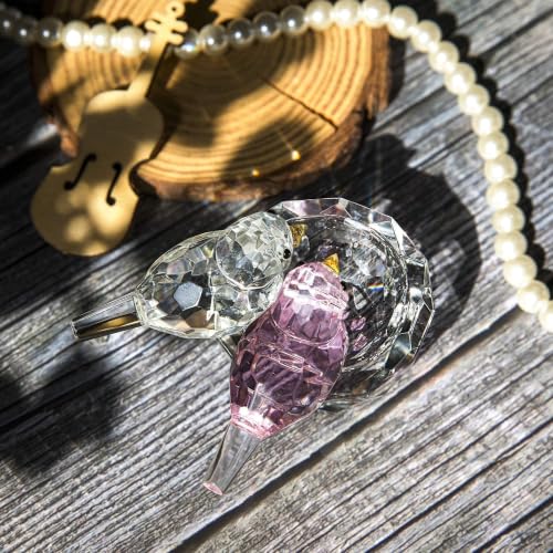 Image of HDCRYSTALGIFTS Crystal Bird Figurine Collectible Art Glass Animal Figurines Table Home Decor Gift
