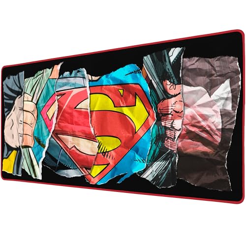 Subsonic - XXL Superman Mouse Pad 90 x 40 cm - Desk Pad with Non-Slip Base, Gaming Mouse Pad...