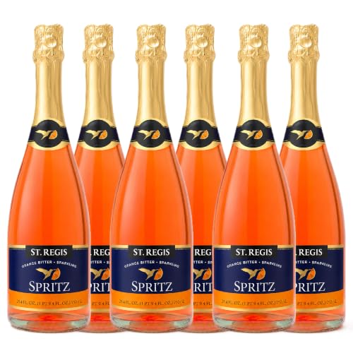 Image of ST. REGIS Non-Alcoholic Orange Spritz Beverage, 25.4 fl oz, 6-Pack, Low Calorie, Low Sugar, Orange Bitter Sweet, Product of Spain