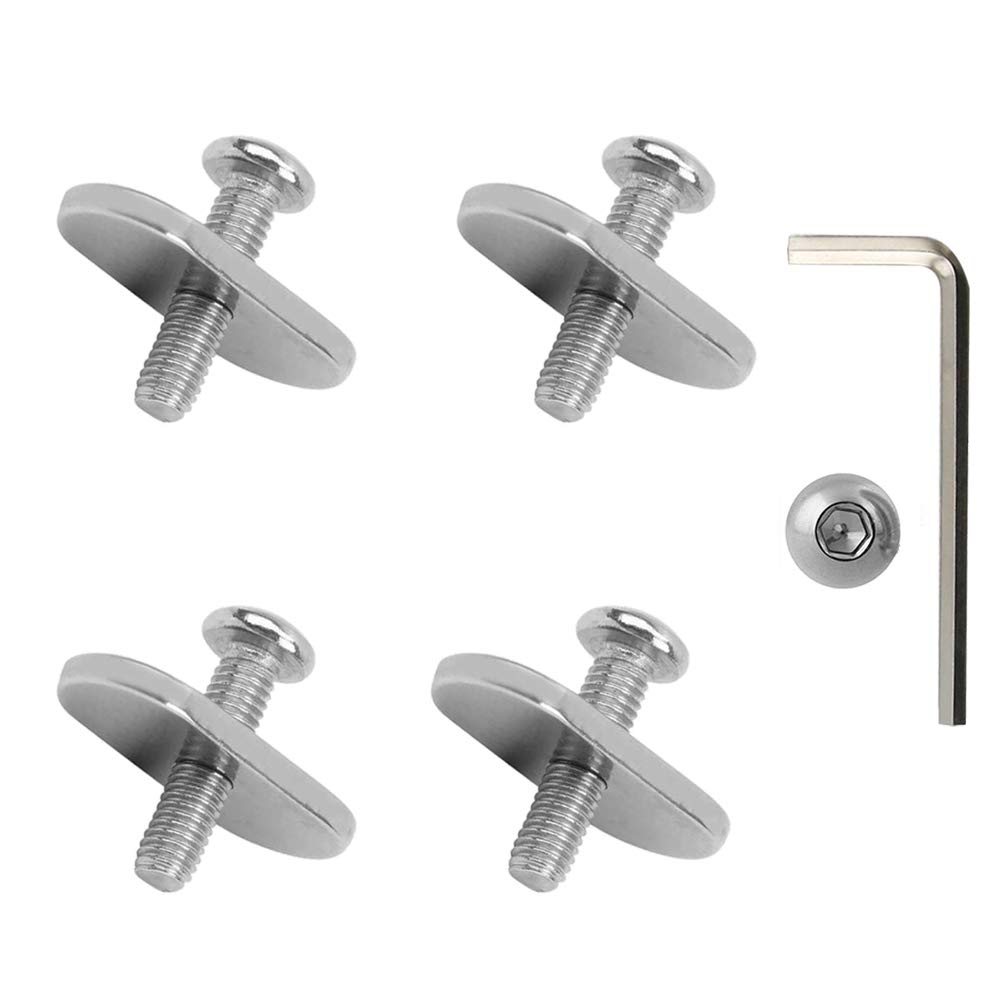 AONTOKY 4Pack Stainless Steel Kayak Rail Track Mount Tie Down Eyelet Rail Mounting Accessories for Kayak Canoe Boat