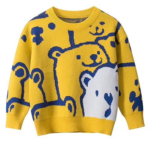 NautySaurs Toddler Boys Knit Sweater Dinosaur Crew Neck...