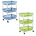 Axentia 235099 Chariot Universel avec 3 Paniers de Rangement, Plastique, 40 x 29 x 62 cm, Coloris aléatoire