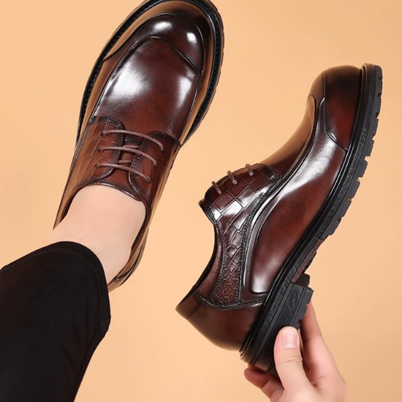 Mens Sneaker Low Top Lace Up Pointed Toe Casual Oxford Shoes Loafers Fashion Dress Breathable Business Derby Shoes for Men2