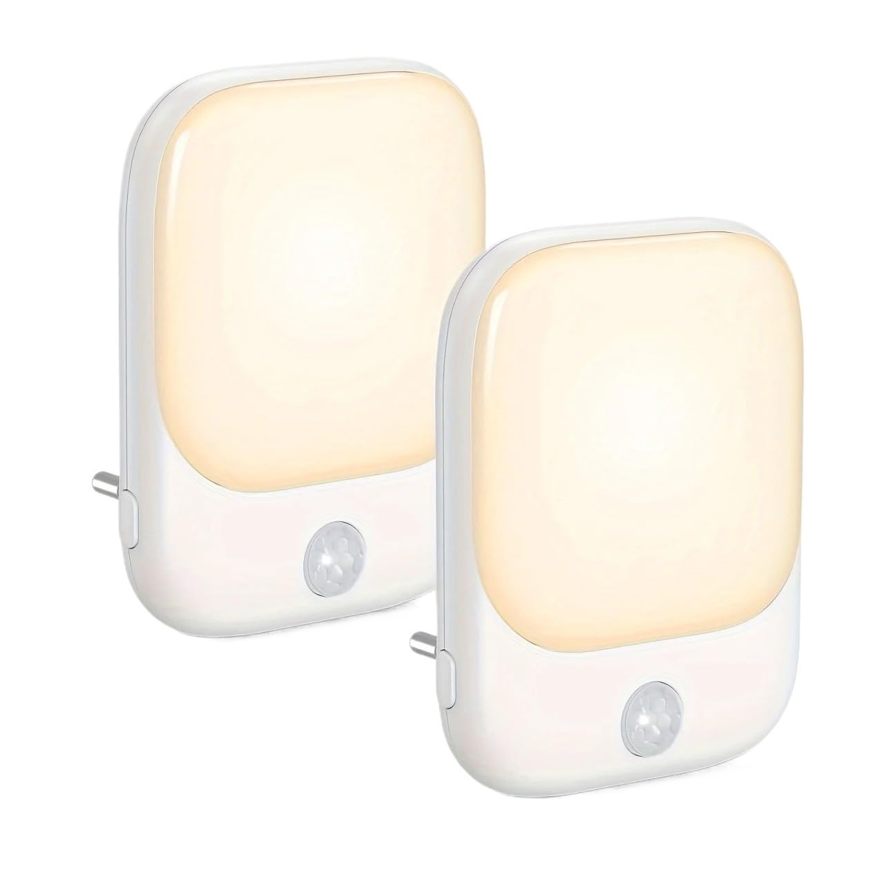 Luces LED nocturnas con Sensor de movimiento for dormitorio de niños, lámpara inalámbrica regulable con Sensor de atardecer y amanecer, enchufe europeo, 1 ud./2 uds.