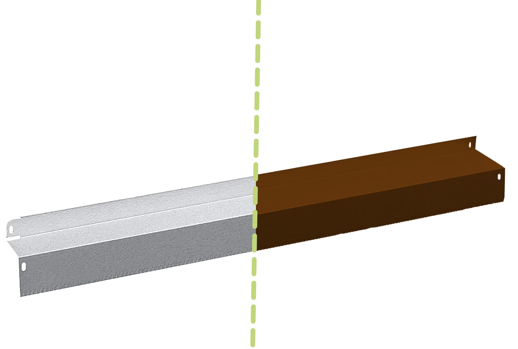 6005 - Bordure De Gazon Confort Xxl - Acier Corten - 100X10X8 Cm