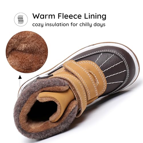 Blikcon Boys Girls Boots Toddler Boys Girls Fall Winter Boots Outdoor with Hook and Loop (Toddler/Little Kid)4