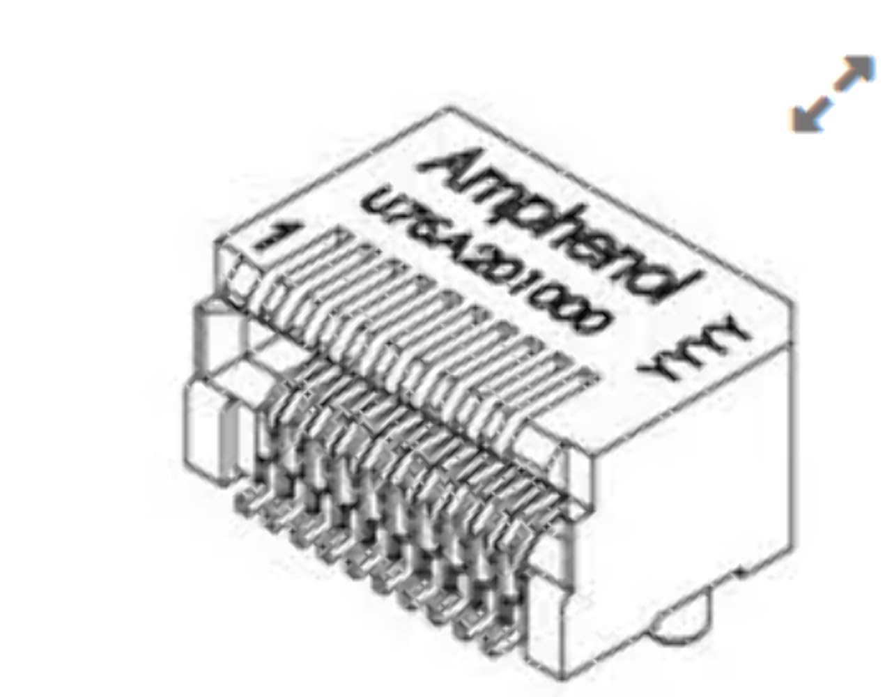 AVLIS-CO UE76-A20-5000T Connector Receptacle 20 Position SFP+ Solder Surface Mount, Right Angle :RoHS, Cut Tape