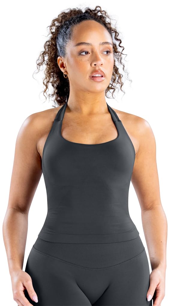 TRYTO Impact Halter Top Sports Yoga Tanks Women Workout Fitness Gym Outdoor Running Tank Tops