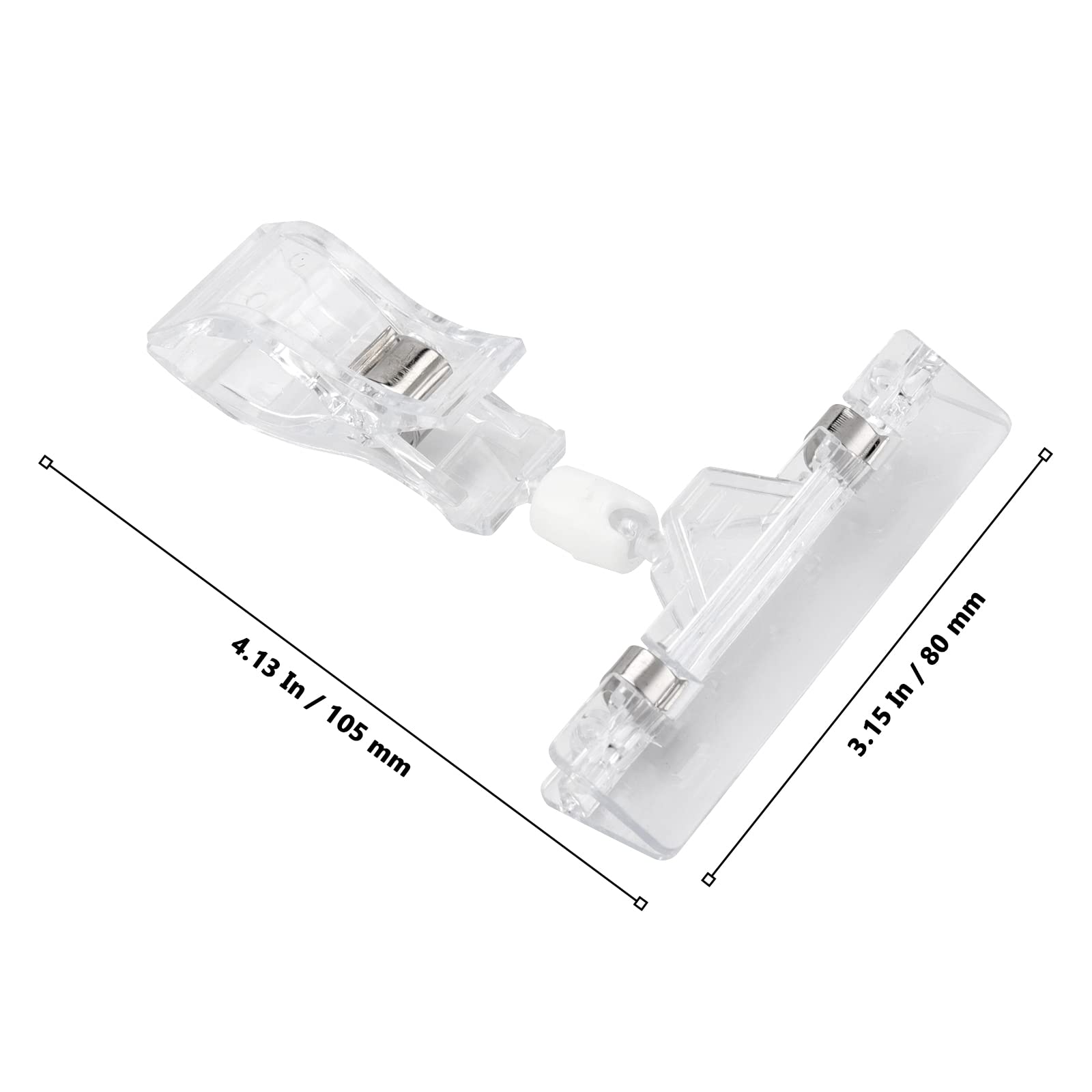 MUKLEI 30 clip di segno girevole in plastica, supporto per etichette con clip per display per segni, clip sul supporto per segno di plastica per il mercato, Centro commerciale