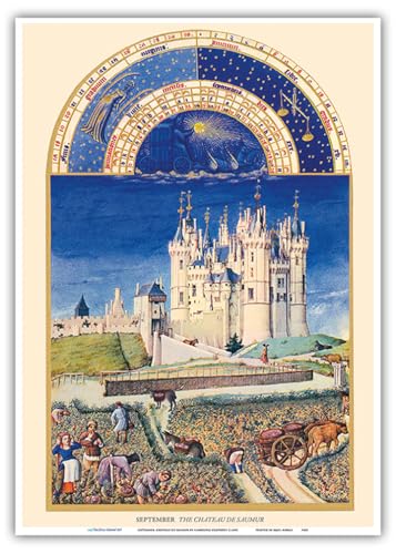 Vintage Book of Hours Manuscript Print