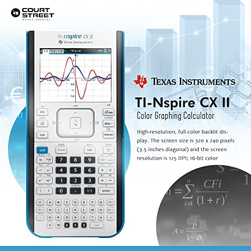 Ti Nspire Cx Ii Graphing Calculator With Student Software – Graphic Calculators For Advanced Math And Science Curriculum Solution, Colored Screen, Rechargeable Battery #TOP2