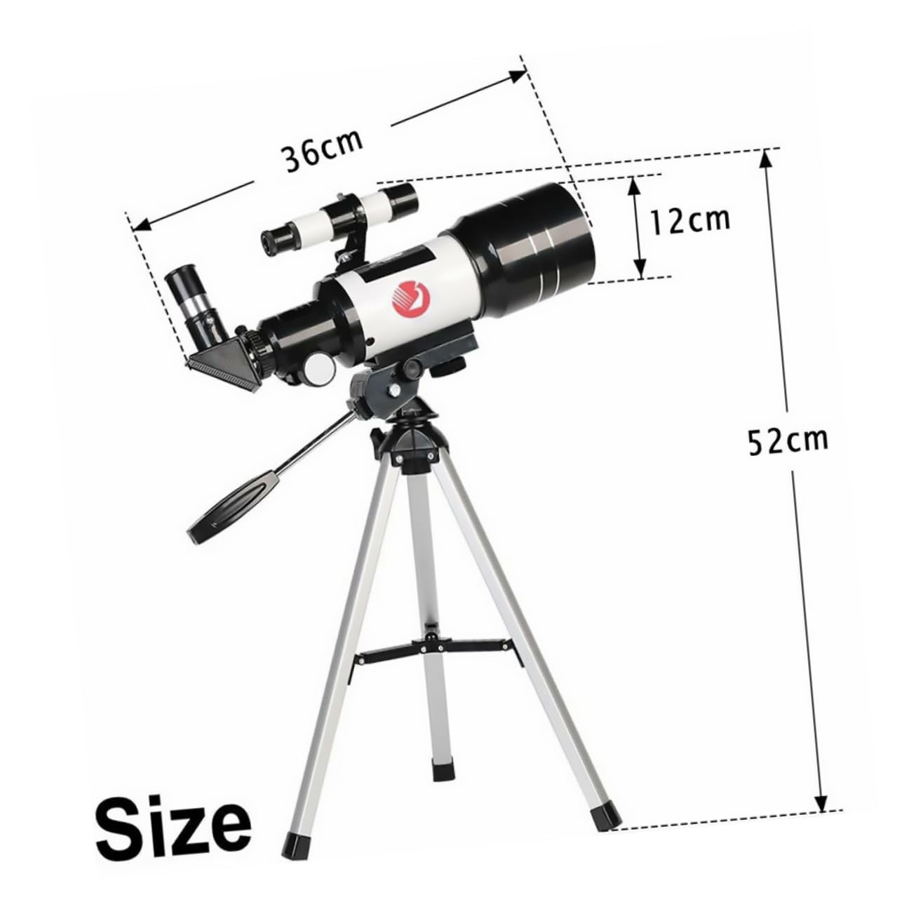 1set Telescopio Astronomico Professionale con Treppiede e Adattatore per Telefono per Osservazione Viaggio e Fotografia Notturna
