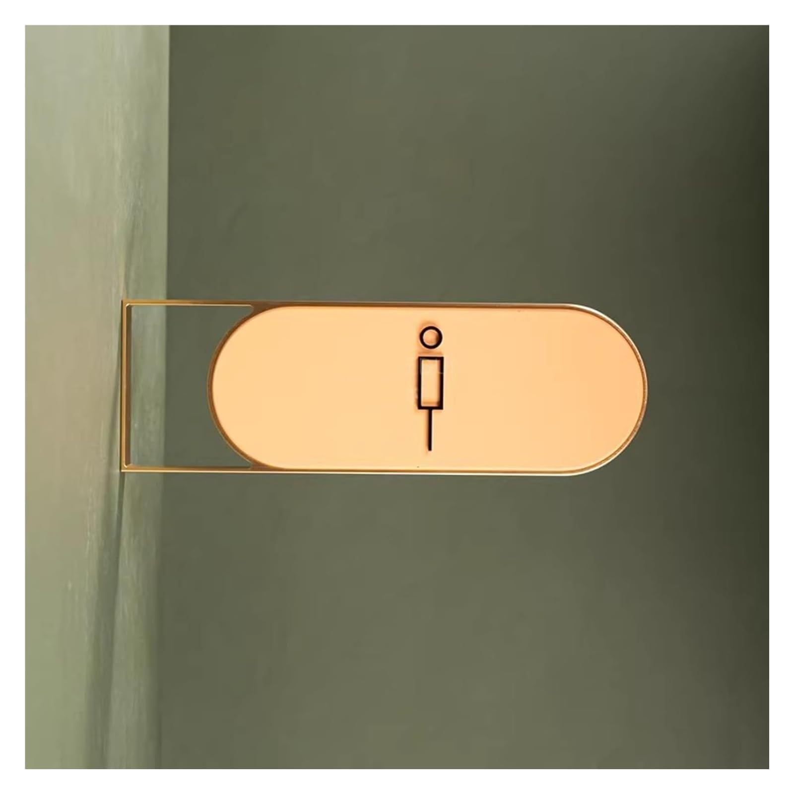 Carteles para aseos, Letrero decorativo for puerta de baño for hombre y mujer, 10,3x31,5 cm