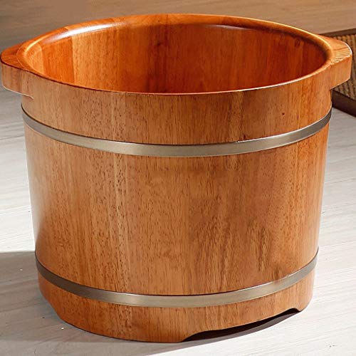 Tina de madera para baño de pies tipo barril miniatura 2