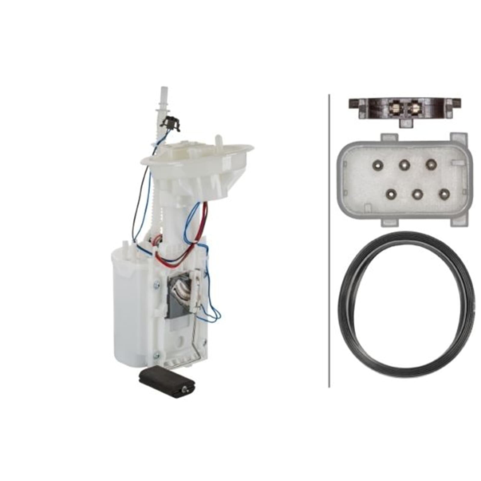 HELLA 8TF 358 146-821 Kraftstoffpumpe - Benzinpumpe - elektrisch - 6-polig - mit Dichtung/mit Tankgeber - u.a. für Mini Mini (R56)