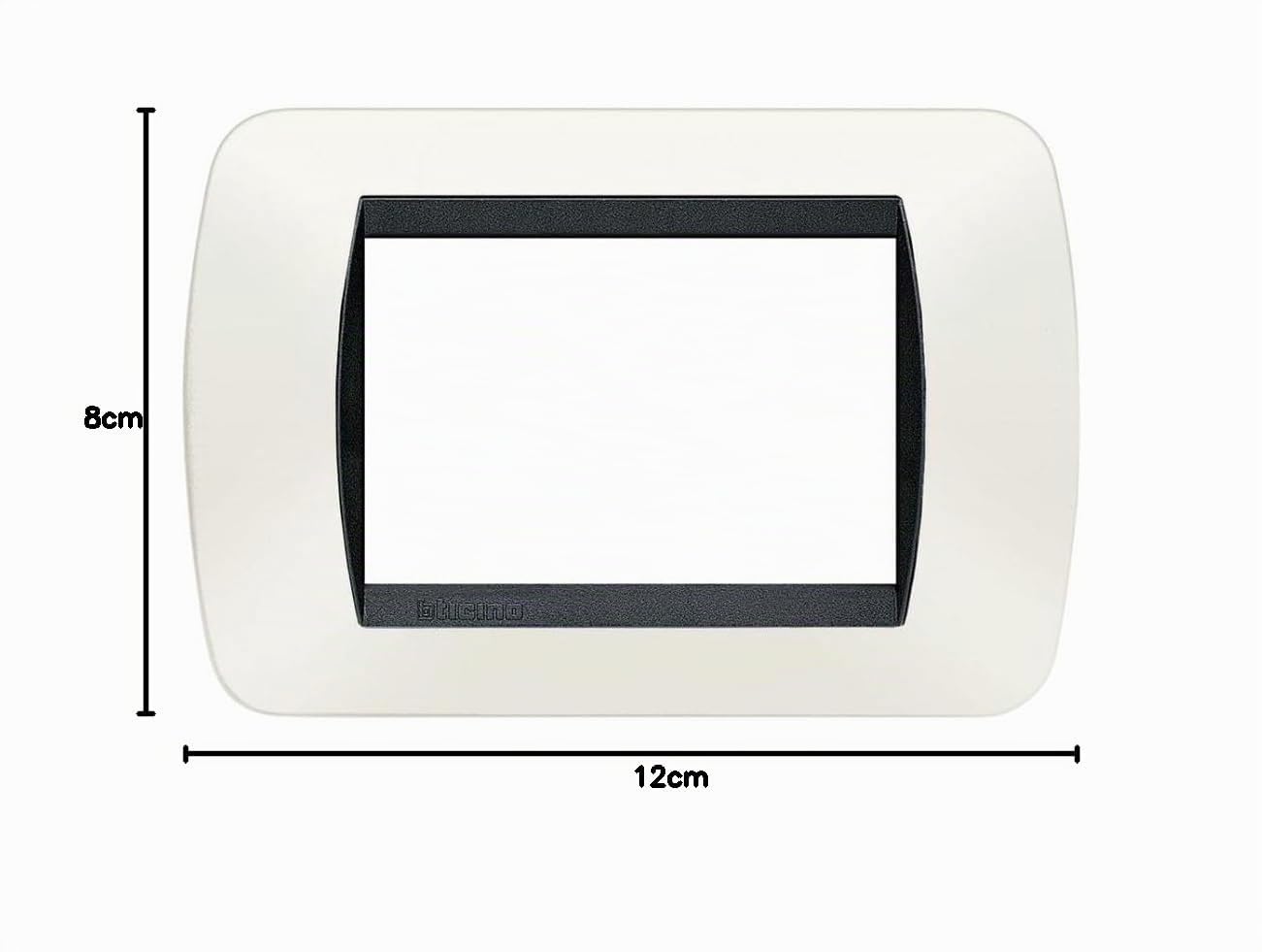 Placca Living Light International Bticino 3 Posti Tecnopolimero L4803 per Interruttori Prese e Pulsanti (5, Bianco L4803PB)