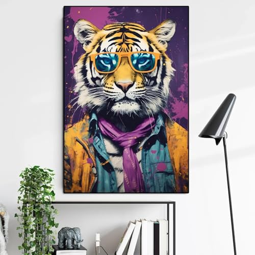 Affiche de mode tigre pour une décoration murale de salon moderne