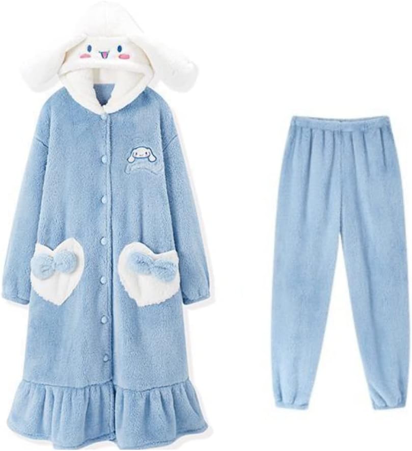 Brrioe Womens Cute Robe Button Bathrobe Hooded Liberia Ubuy