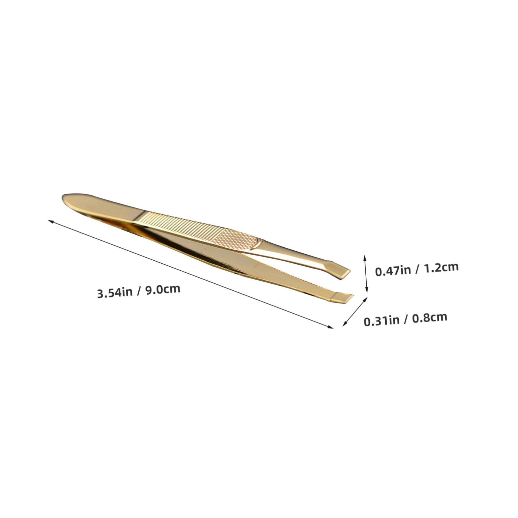 HAPINARY 3pcs 9x0.8cm Makeup Tweezers Eyebrow Clip with Comb Portable Stainless Steel Eyelash Extension Tweezers