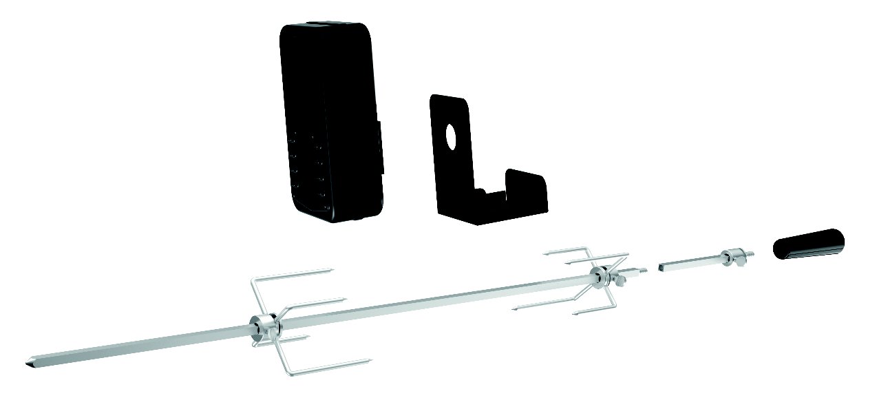 Tepro Universal – Set de brochetas para Barbacoa, Funciona con Pilas, 10 x 92 x 12 cm, Plata/Negro, 8590