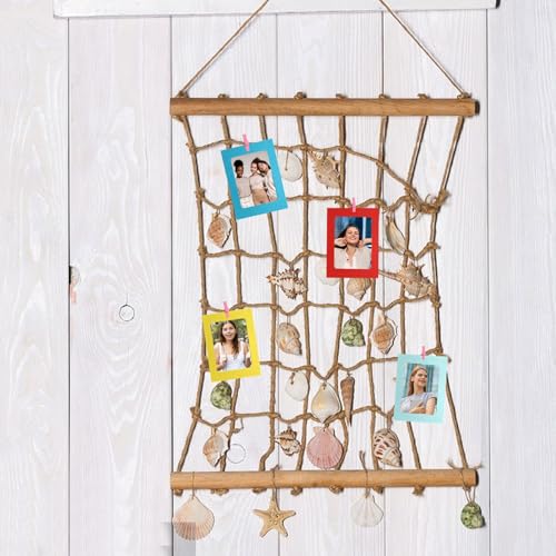 30 Stk Papier Bilderrahmen Pappe, Kraftpapier Fotorahmen, 15,2 x 11,5cm Karton Bilderrahmen zum Basteln, Fotogirlande zum Aufhängen mit Holzklammern & Hanfseil für Hängende Wanddekoration(Bunte)