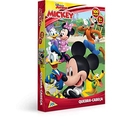 Quebra-Cabeça 100 peças Mickey, Toyster Brinquedos, Multicor