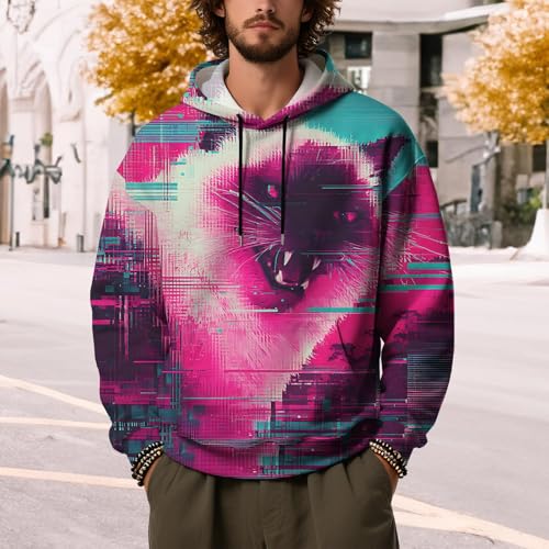 Sudaderas de hombre estilo sudadera con capucha casual con estampado original de animales 3