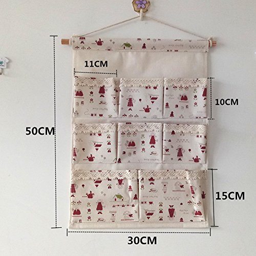 CHICIEVE Borsa portaoggetti da parete in stoffa