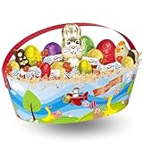 Assortiment de Chocolats de Pâques | Panier garni de 40 confiseries : KINDER Schokobons, M...