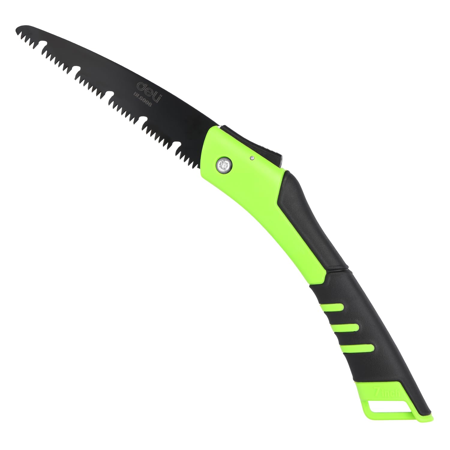 Deli DL6006 7" Folding Saw with 170mm Steel Blade ABS Handle 3-Sided Grinding Teeth Secure Lock Handsaw for Pruning Gardening Camping Wood Cutting Tree Branch (Pack of 1, Green Black)-image-22