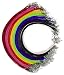Bastex 100 Pieces of Waxed Necklace Cord with Clasp. Includes 10 Different Colors for Bracelet, Necklace and DIY Jewelry Making. 20 Inches Long, 1.5mm Thickness. Colorful Bulk