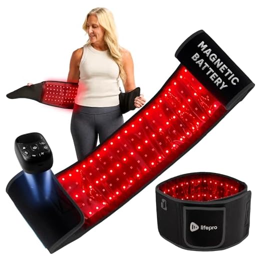Lifepro Red Light Therapy Belt – Allevared Infrared Red Light Therapy for Body, Back Pain and Shoulder - 660nm & 850nm Near Infrared Heating Pad – Adjustable & Portable for Wellness & Relaxation