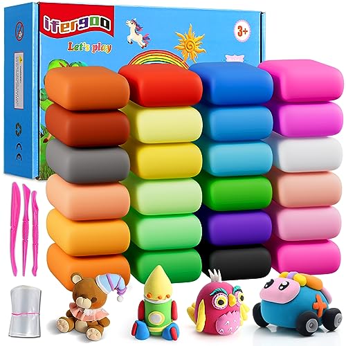 iFergoo 24 Colours Air Dry Clay Kit for Kids with Tools