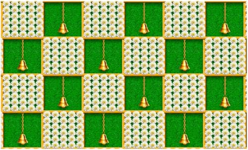Image of Banana Leaf Decorative Backdrop Cloth for Wedding, Mehndi and Festivals. It's Perfect for Wedding, Party, Newborn Celebration, Haldi, Mehndi and All Other Festive Occasion.(8*5) ft (Design 13)
