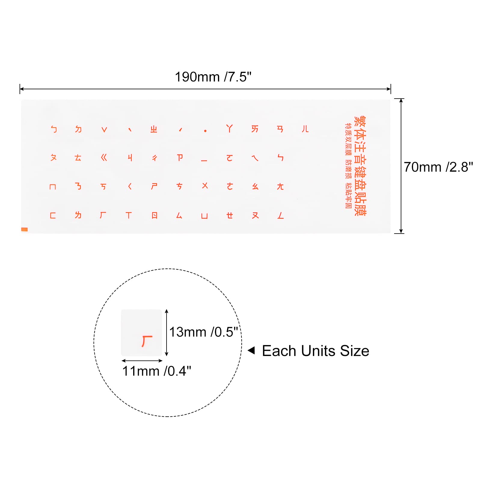 ADESIVI TASTIERA CIRILLICO Ucraina Russo/Italiano Giallo Per, Adesivi Per Tastie - Foto 3