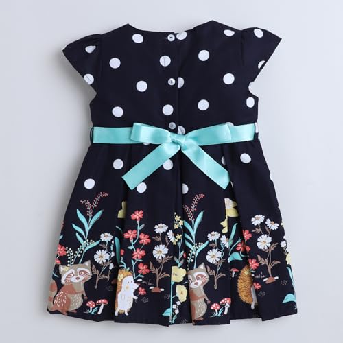 Image of Mama & Bebe Baby Girls Dress Floral Prints Casual Dress with Soft Fabric
