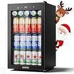 BODEGA Beverage Refrigerator Cooler, Under Counter Fridge Hold 120 Cans, Built-in and Freestanding Beverage Cooler Glass Door, Beverage Fridge Beer Fridge Perfect for Beer, Soda, Water.
