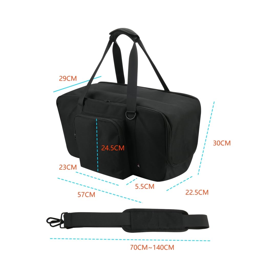 Custodia da trasporto per JBL PartyBox Club 120, borsa da viaggio resistente alla polvere e allo sporco, borsa organizer portatile, impermeabile, antiurto, custodia rigida, Nero