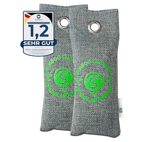 Bolsas de Carbón Activo para Zapatos 2x75g – Elimina Olores y Humedad – Neutralizador Natural para Calzado Deportivo y de Trabajo – Reutilizable sin Perfume ni Químicos