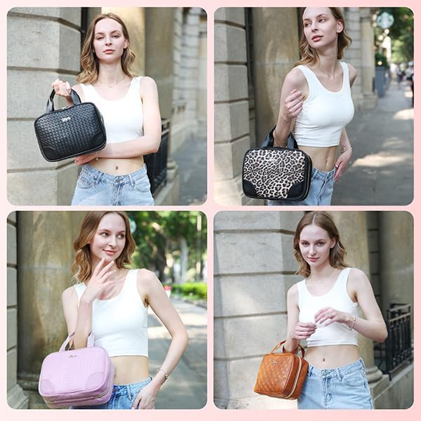 Miniatura 2 de Bolsa organizadora de artículos de tocador de viaje para mujer organizador de artículos de tocador colgantes, bolsa de cosméticos de maquillaje,